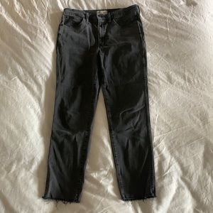 Madewell Stovepipe washed black high rise women’s jeans size 30